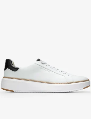 Monochrome White Leather Low-Top Sneakers (With Tan Accents)